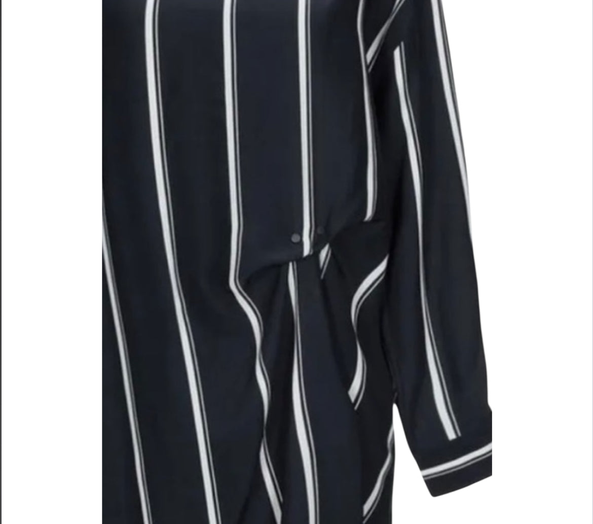 CAARA Navy & White Striped Dress (Small)