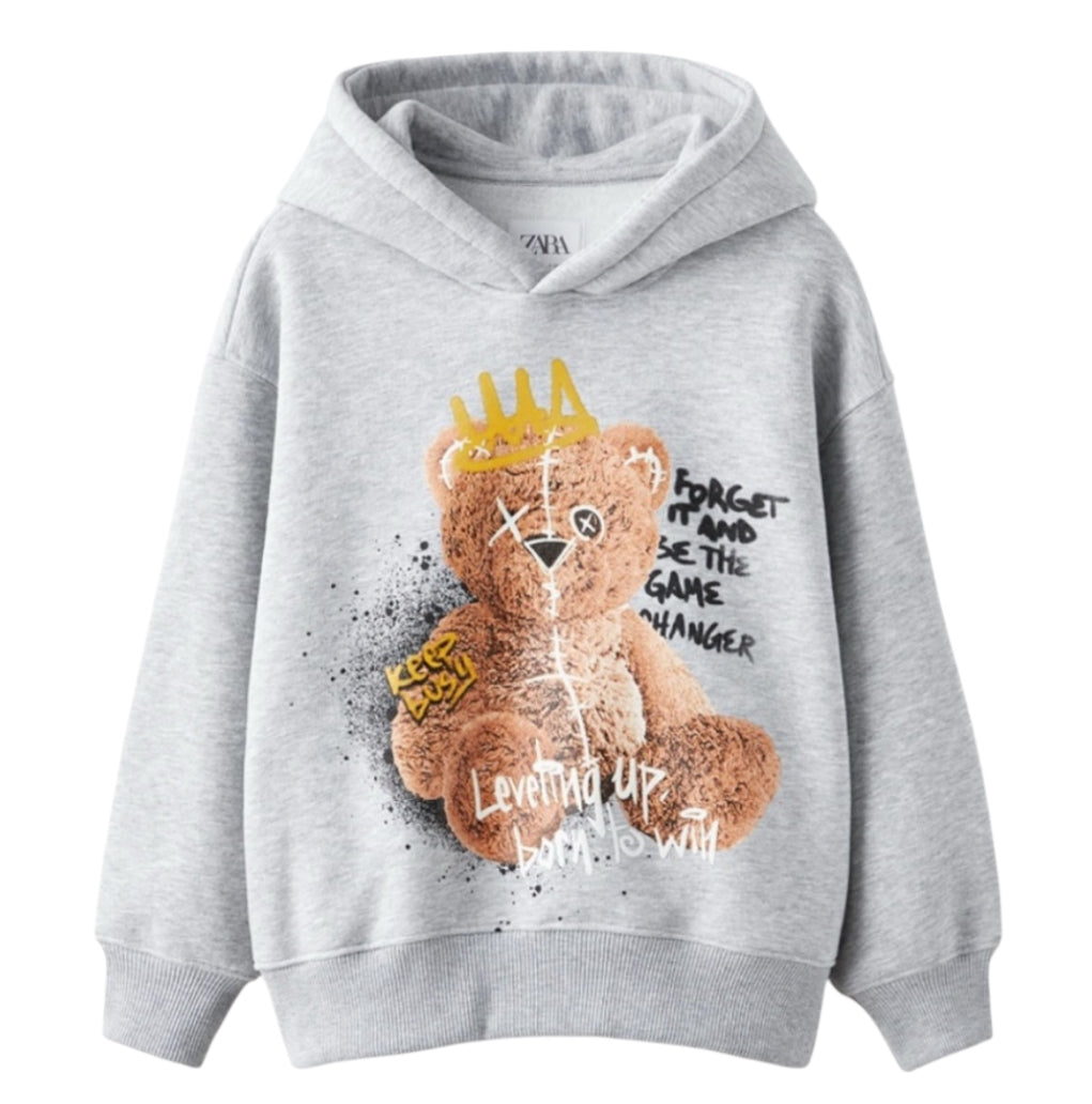 Zara Graffiti Bear Hoodie