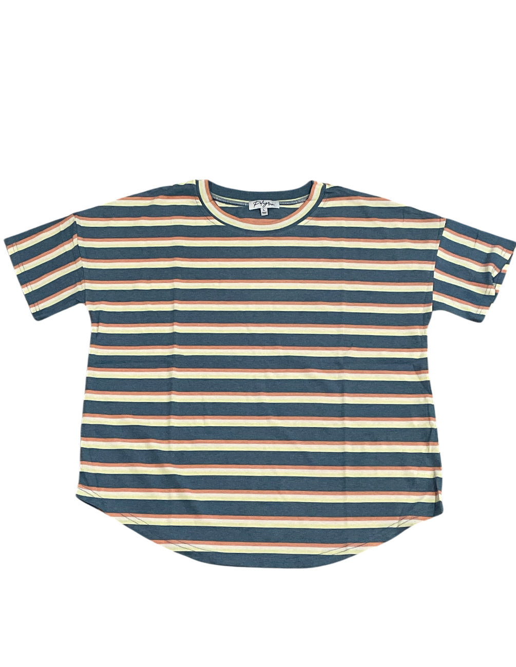 Polagram Blue Multi Striped T-shirt (Medium)