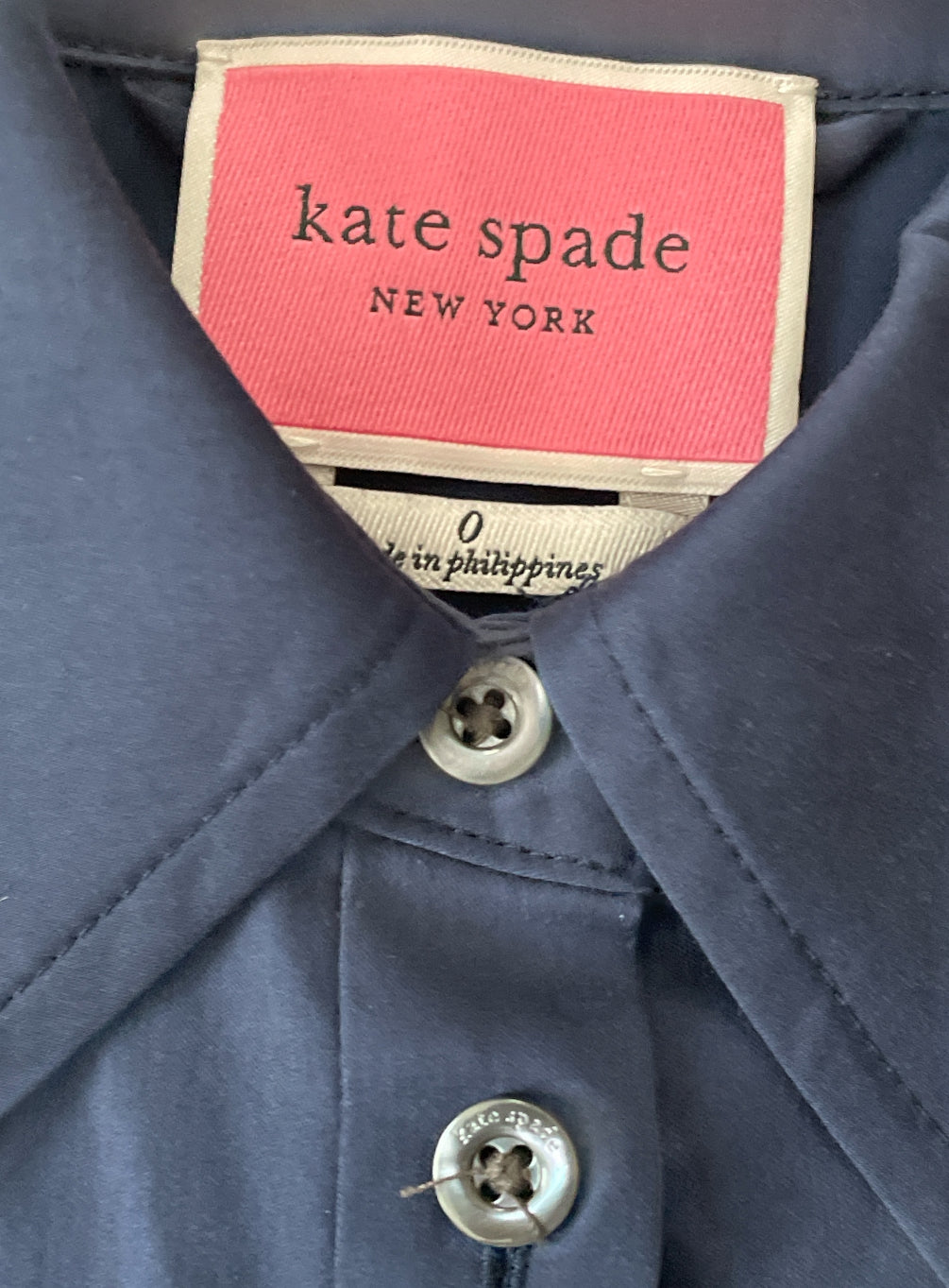 Kate Spade New York Poplin Colorblock Shirt Dress (0)