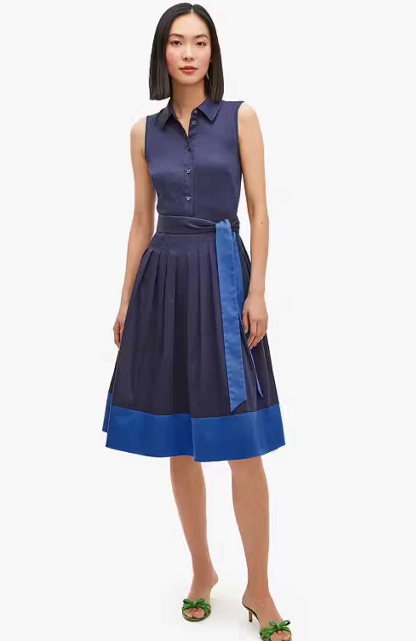 Kate Spade New York Poplin Colorblock Shirt Dress (0)