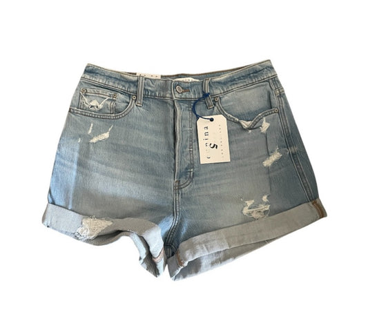 Eunina Olivia Ultra High Rise Mom Denim Shorts (Large)
