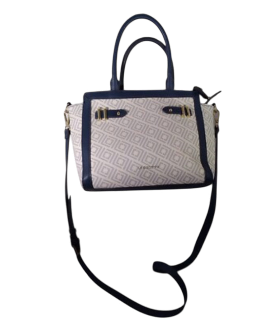 Liz Claiborne Navy & White Tuxedo Tote Bag