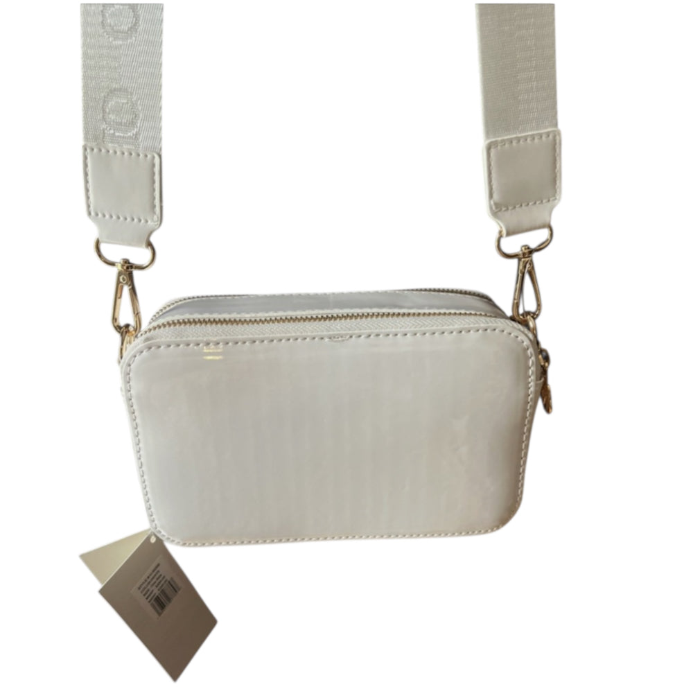 Valentino Orlandi Glossy White Studded Bag