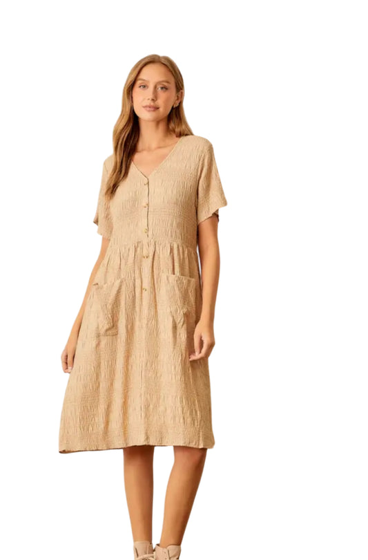 Polagram Tirered Crinkle Midi Dress (1x)