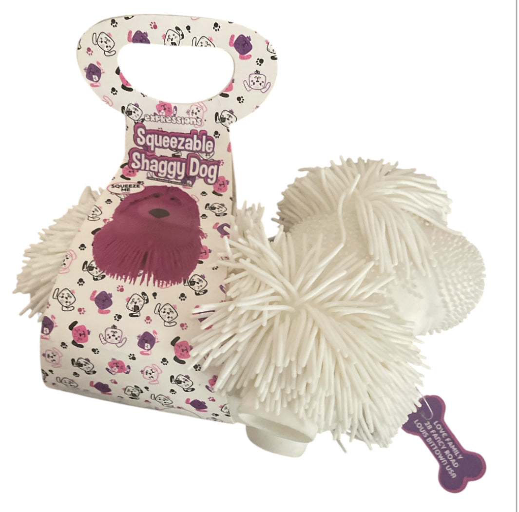 Expressions Shaggy Dog Sensory Squeeze Toy.