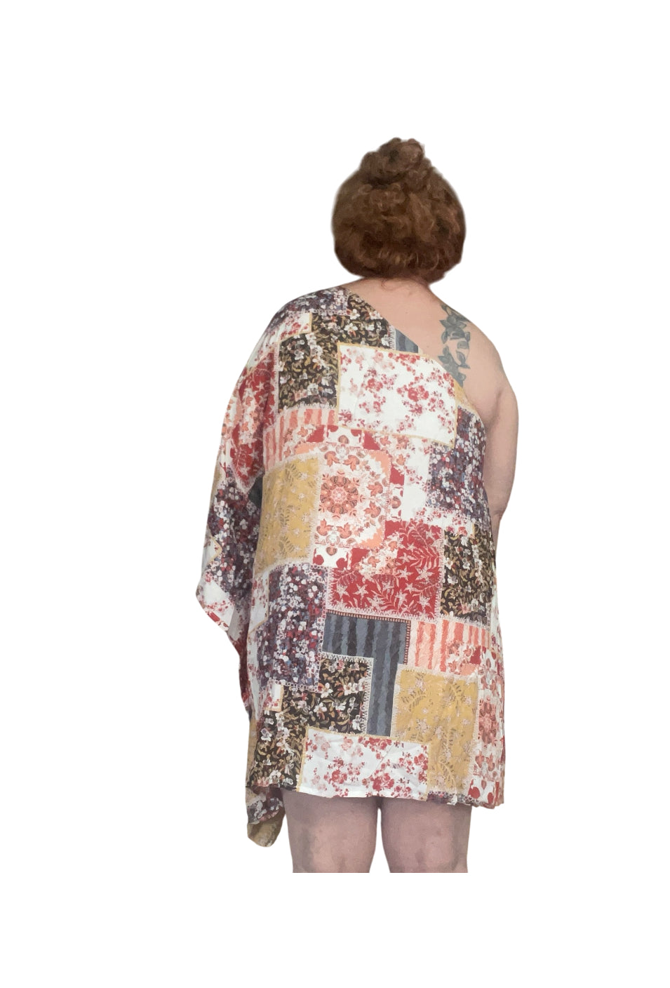 Savanna Jane Patchwork Print One Shoulder Dress (1x)