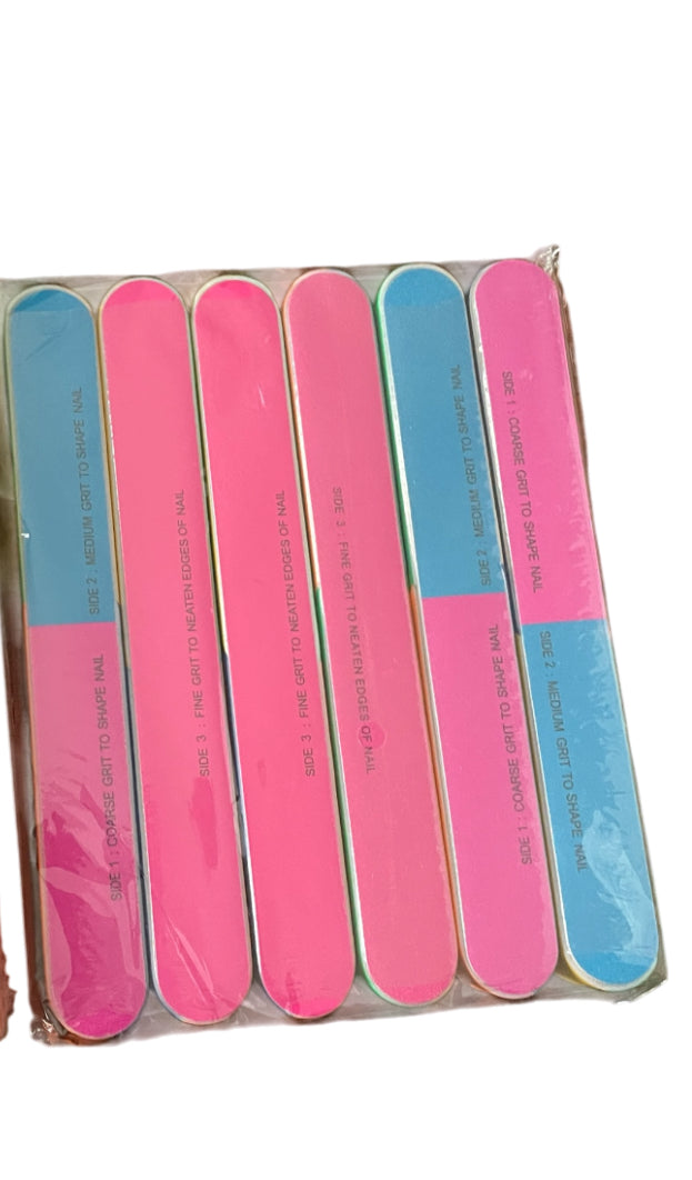 Natural and Acrylic Nail Buffing Blocks + 7 Way Nail File and Buffer Block
