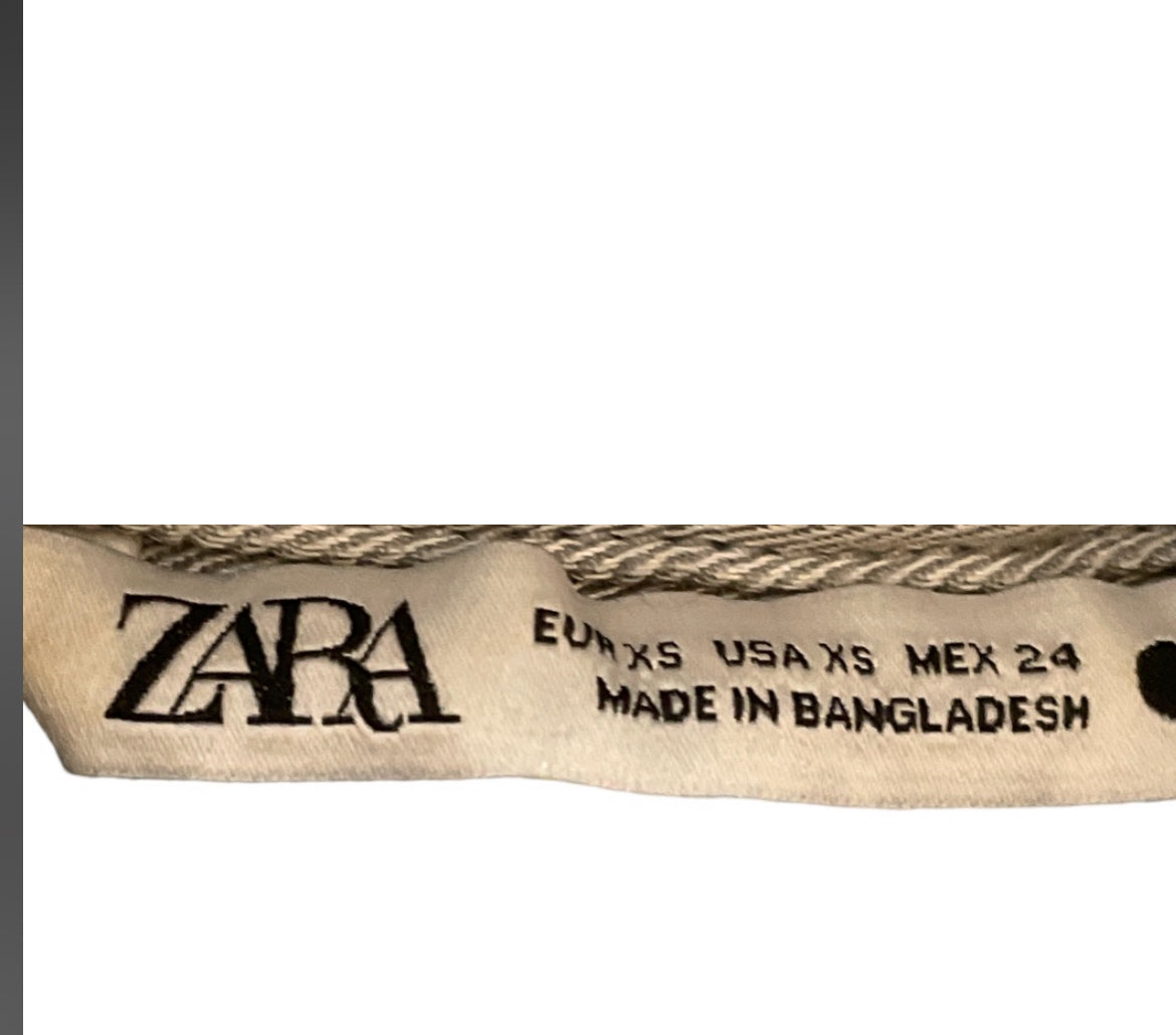 Zara Cropped Button Down Overshirt (X-Small)