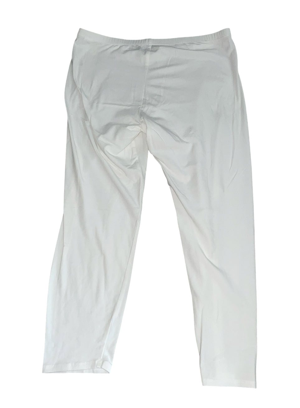 Eileen Fisher White Pull-on Style Cotton Leggings (Medium)