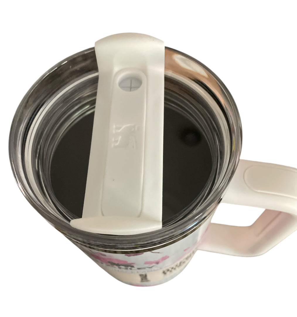 Stanley LoveShackFancy Pink Floral H2.0 Quencher Tumbler