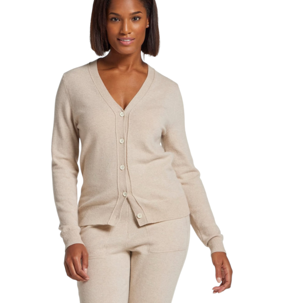 Anatomie Missy Oatmeal Cashmere Cardigan (X-Large)