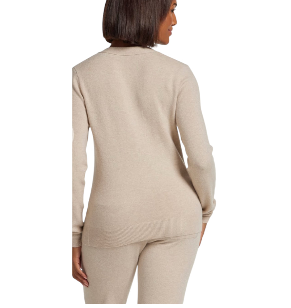 Anatomie Missy Oatmeal Cashmere Cardigan (X-Large)
