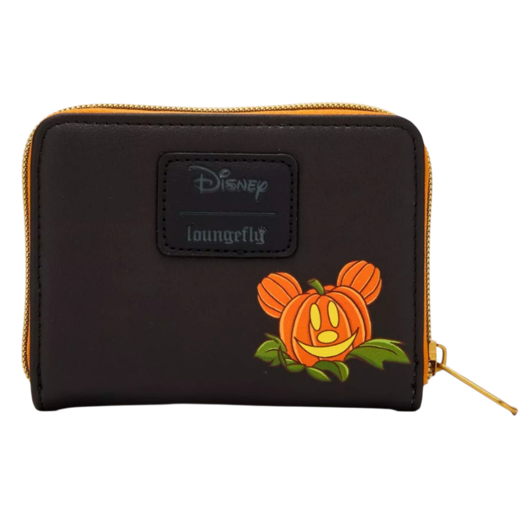 Loungefly Disney Mickey &amp; Friends Halloween Glow Pumpkin Wallet