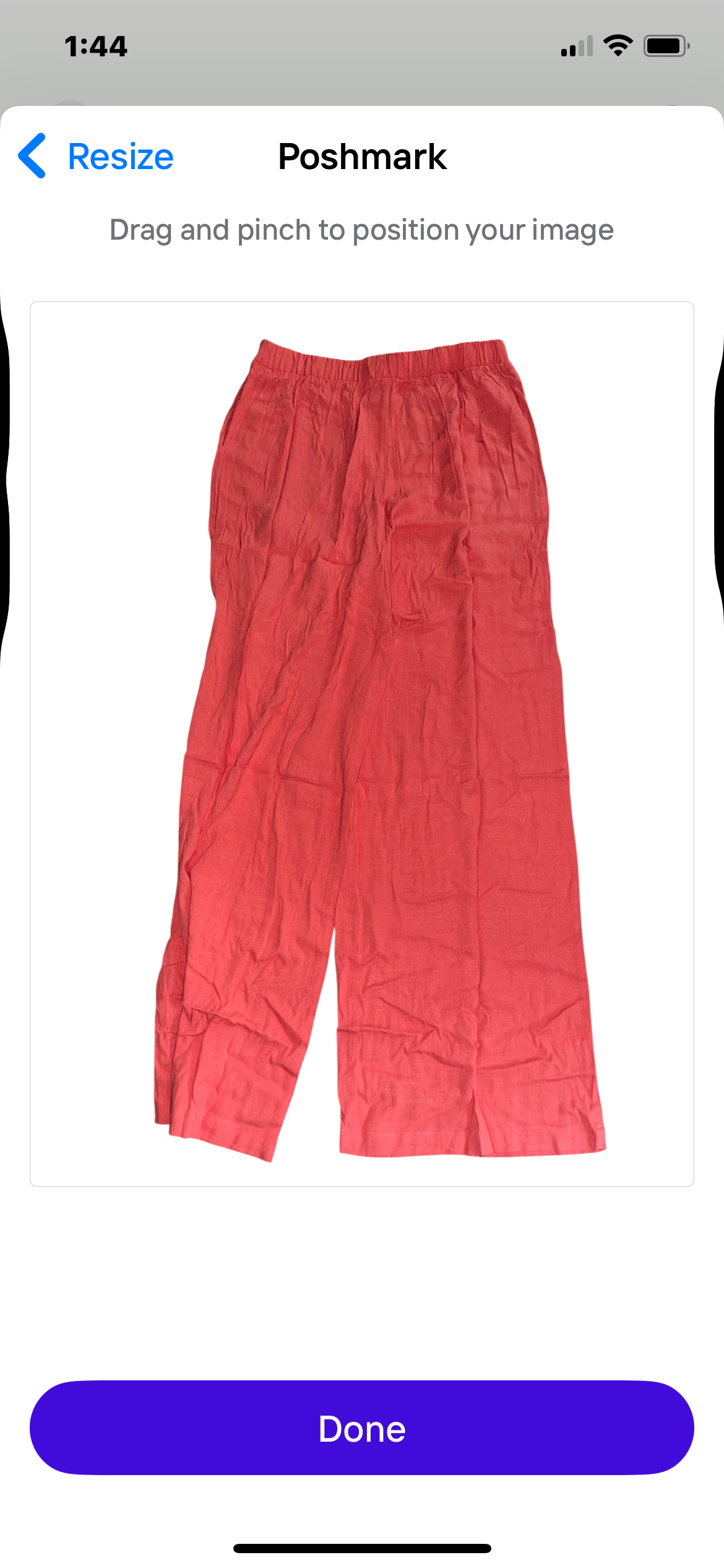 Fashion Space High-Waist Wide Leg Pants set in Coral Pink Linen (Medium)
