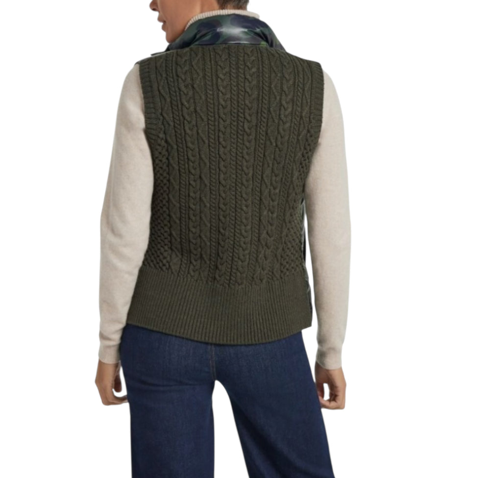 Anatomie Fallon Camo Print Puffer Vest Knit Back (X-Large)