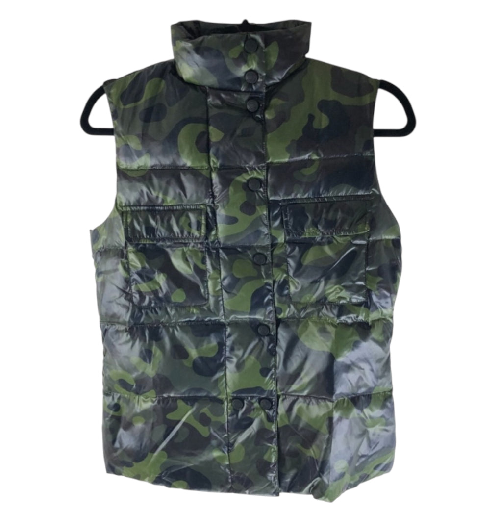 Anatomie Fallon Camo Print Puffer Vest Knit Back (X-Large)