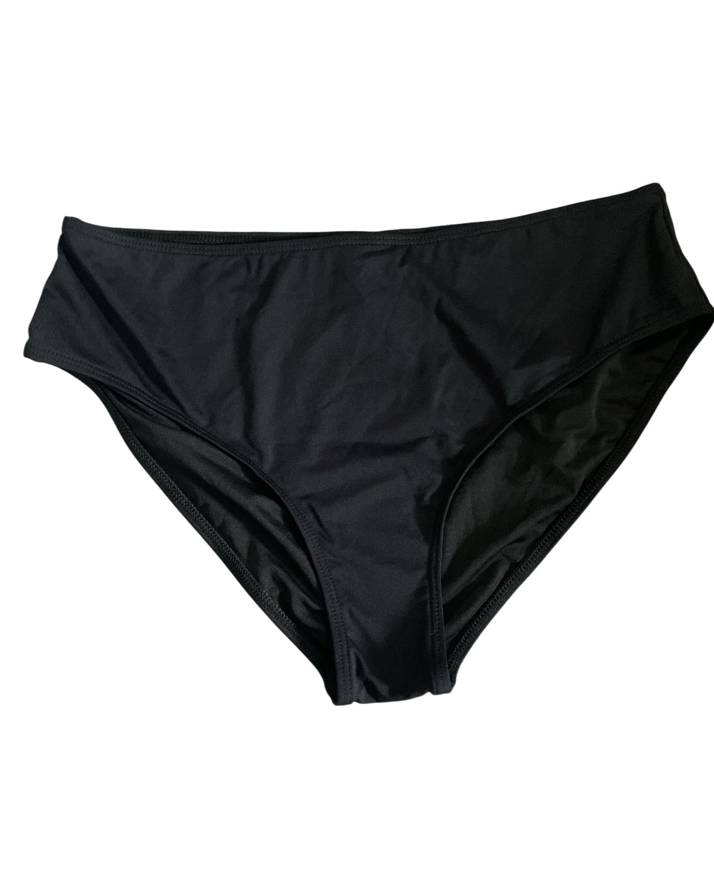 Tempt Me black high-waisted bikini bottoms (Large)