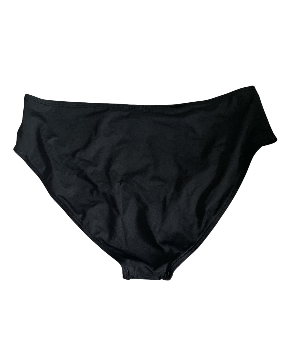 Tempt Me black high-waisted bikini bottoms (Large)