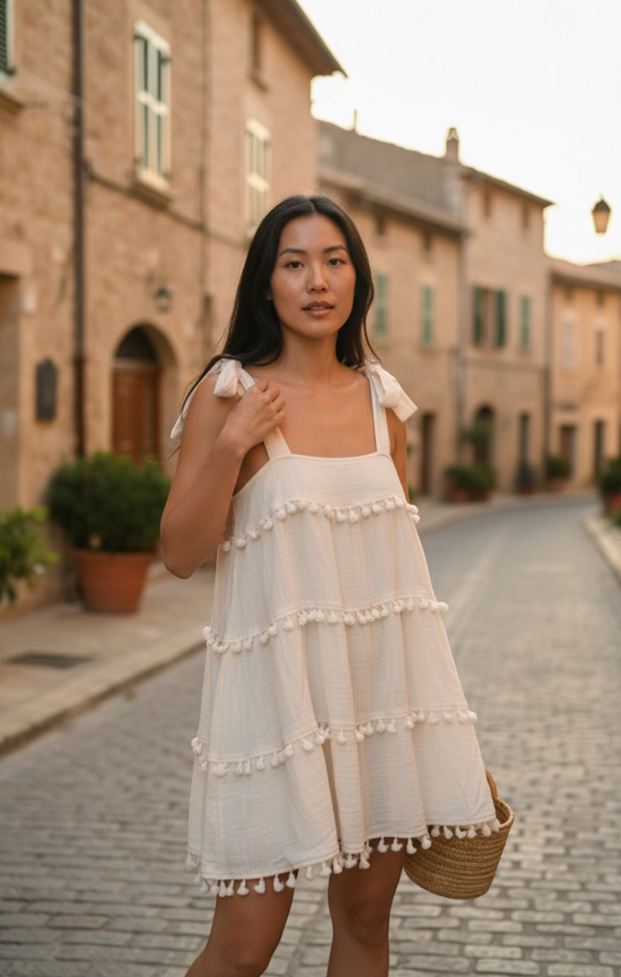 Peach Love Anya Flowy Gauze SunDress (medium)