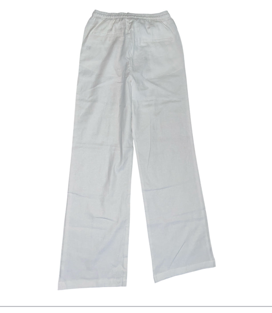 Love Tree White Linen Pants (Large)