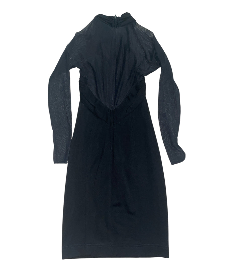 Tadashi Black Sheer Bodycon Mini Dress (X-Small)