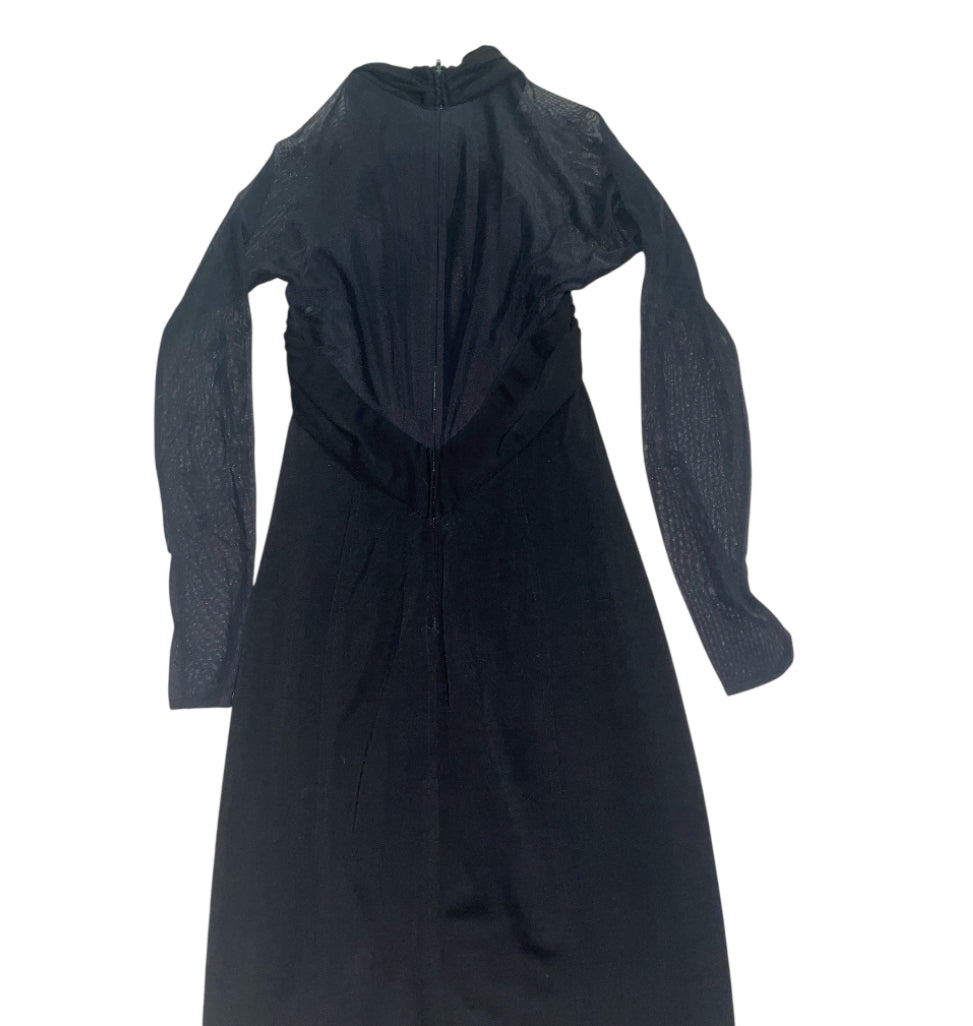 Tadashi Black Sheer Bodycon Mini Dress (X-Small)