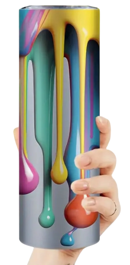 Paint Dripping Stainless Steel Tumbler