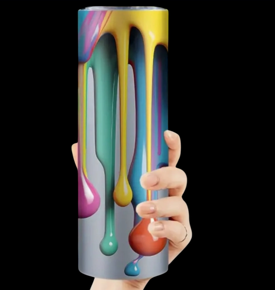 Paint Dripping Stainless Steel Tumbler