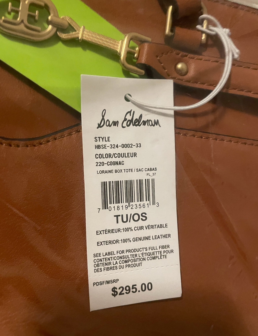 Sam Edelman Loraine Leather Box Tote
