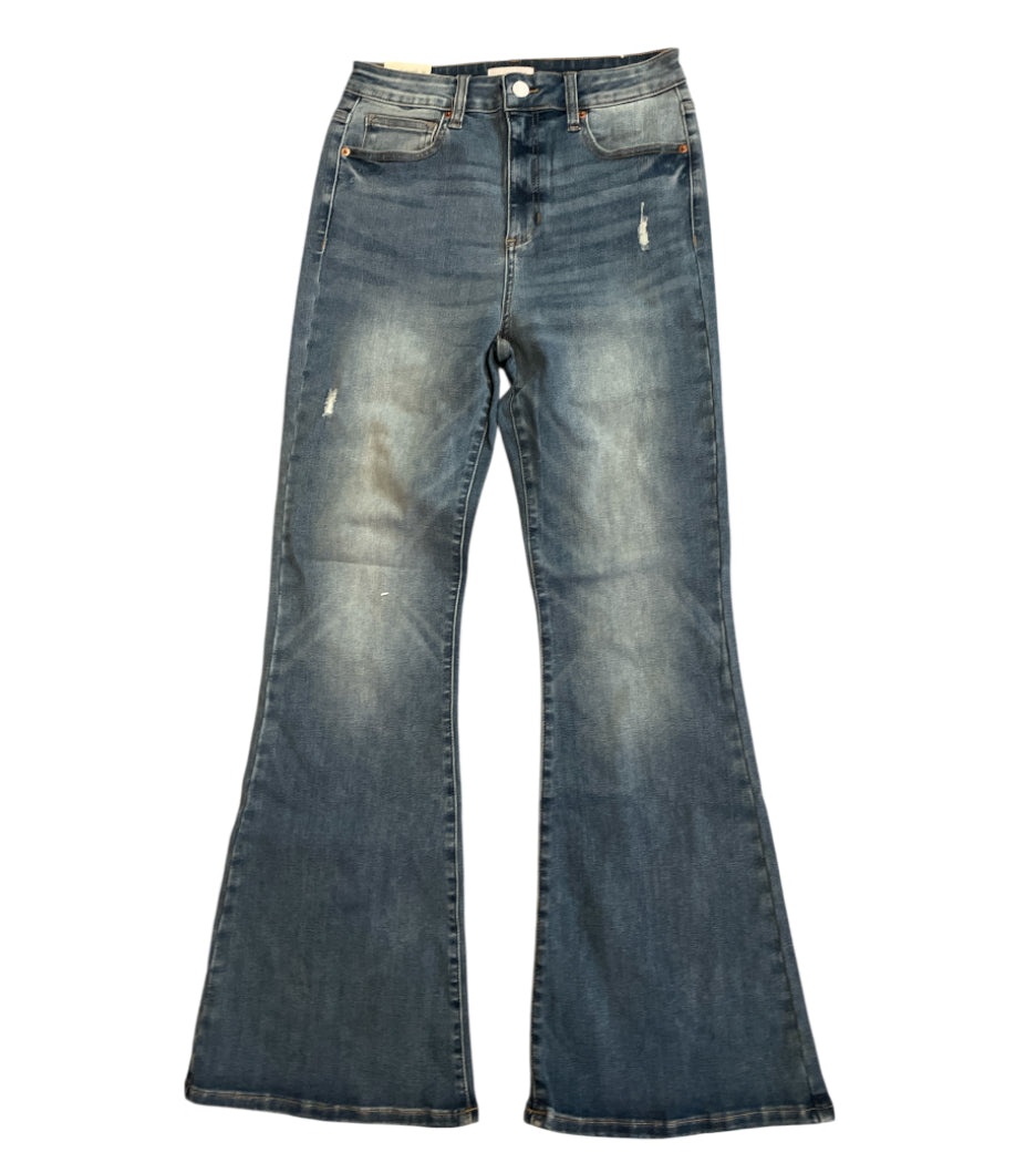 Sneak Peek High Rise Flare Fit Denim Jeans (30)