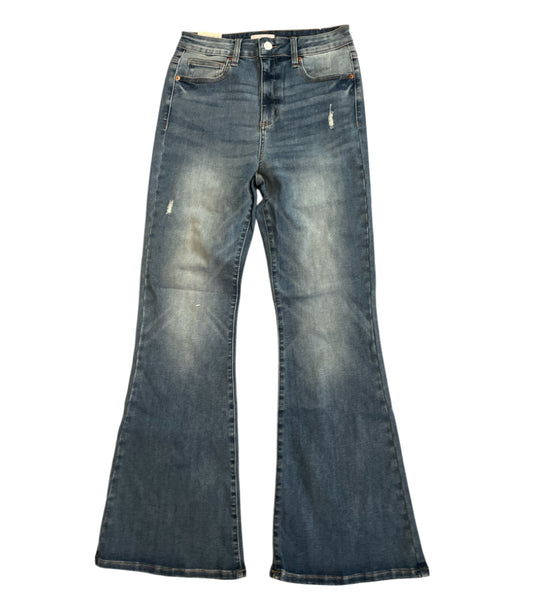 Sneak Peek High Rise Flare Fit Denim Jeans (30)