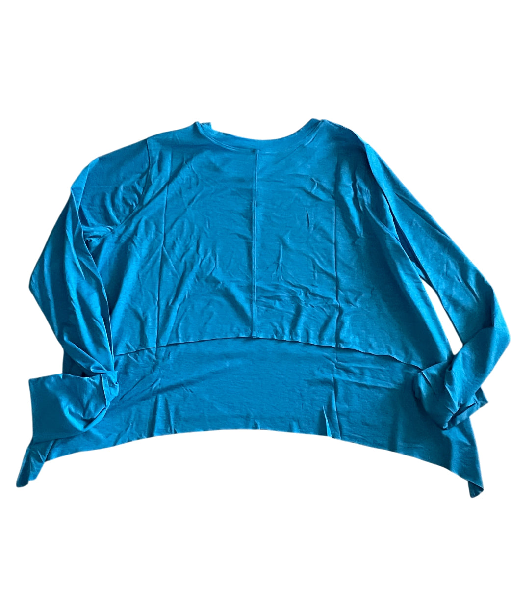 Zenana Electric Blue Lightweight Oversized Sharkbite Hem Top (Small)
