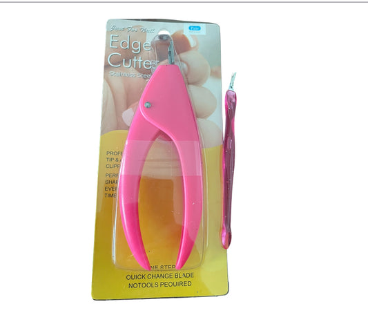 Nail Set Stainless Steel Acrylic Nail Tip Edge Cutter + Cuticle Pusher + Nail Glue + Nail Files