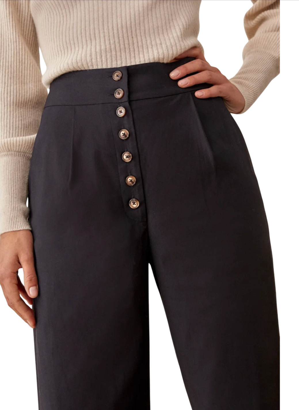 Reformation Roz High Rise Black Pant (12)