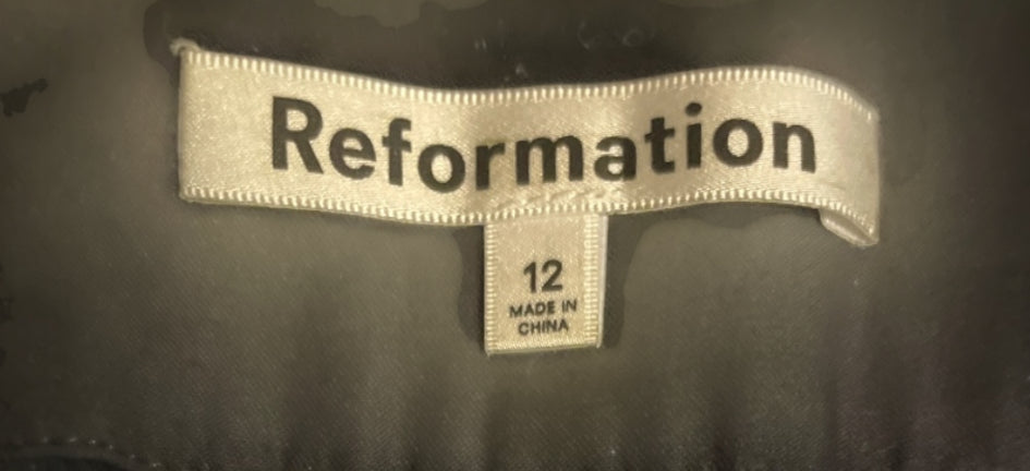 Reformation Roz High Rise Black Pant (12)