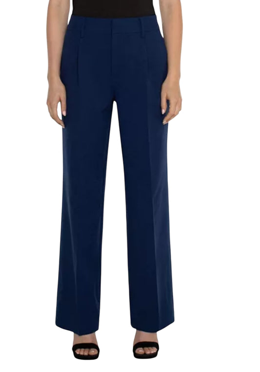 Liverpool Los Angeles Navy High Rise Pleated Pants (14)