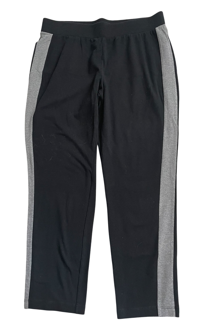 Eileen Fisher Jogger Pants Featuring Grey Side Stripes (Medium)