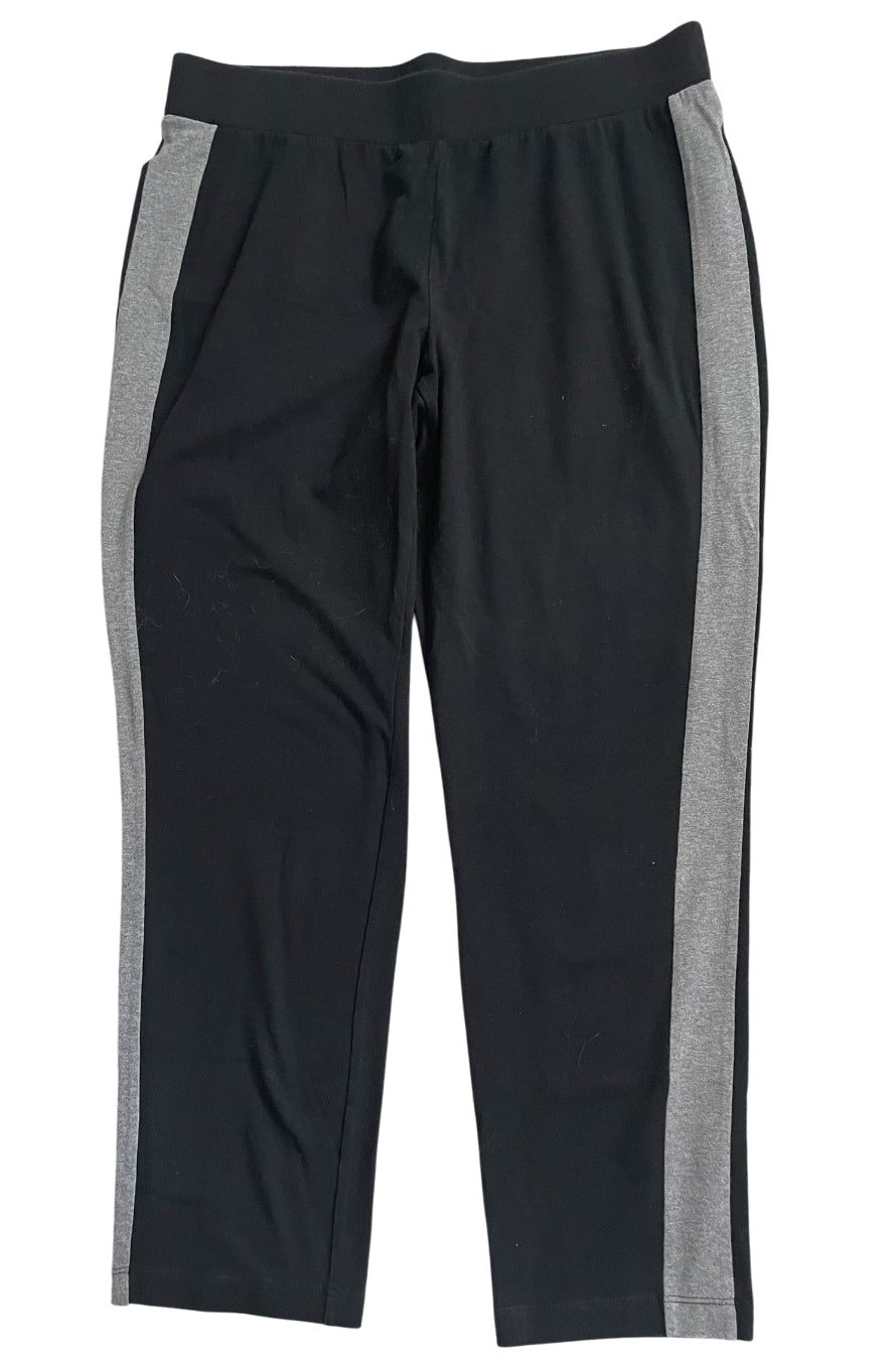 Eileen Fisher Jogger Pants Featuring Grey Side Stripes (Medium)