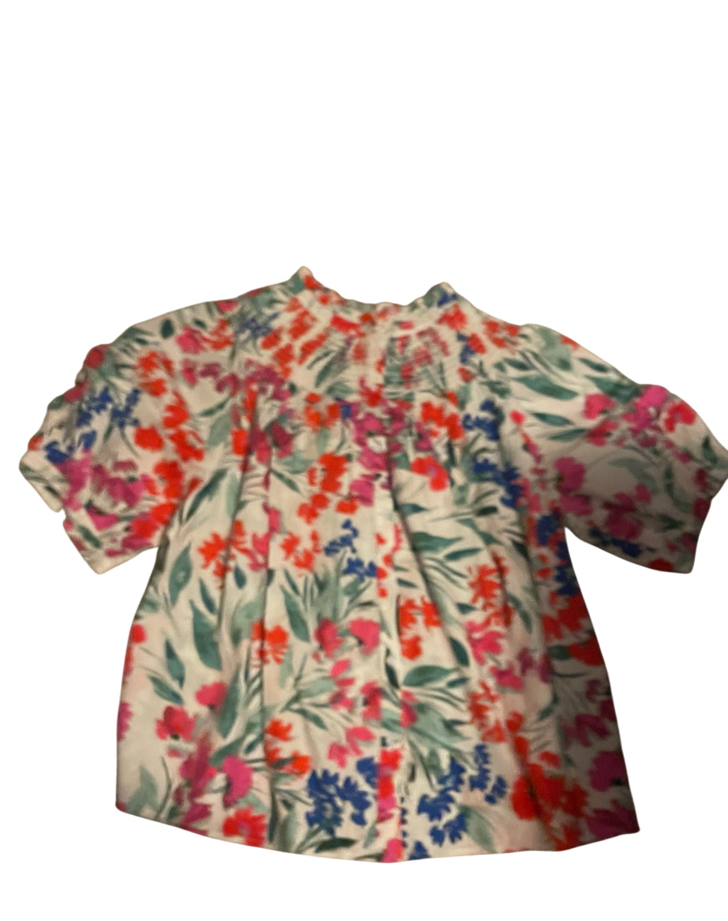 Sugarlips Kivia Smocked Floral Print Top (2x)