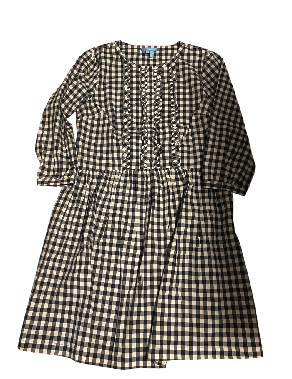 Draper James Navy Gingham Dress (X-Small)
