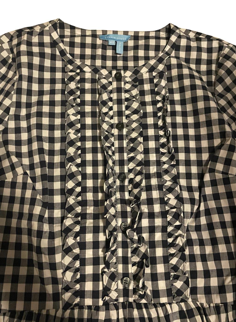 Draper James Navy Gingham Dress (X-Small)