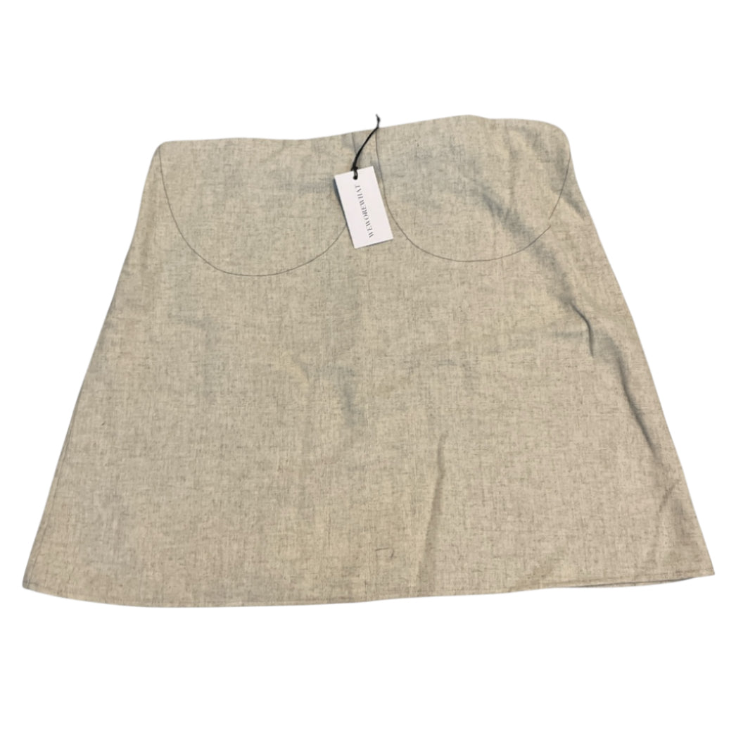 WeWoreWhat Heather Light Gray Wool Blend Strapless Top (18)