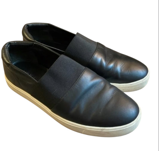 Vince Corbin Black Leather Slip On Sneakers (9)