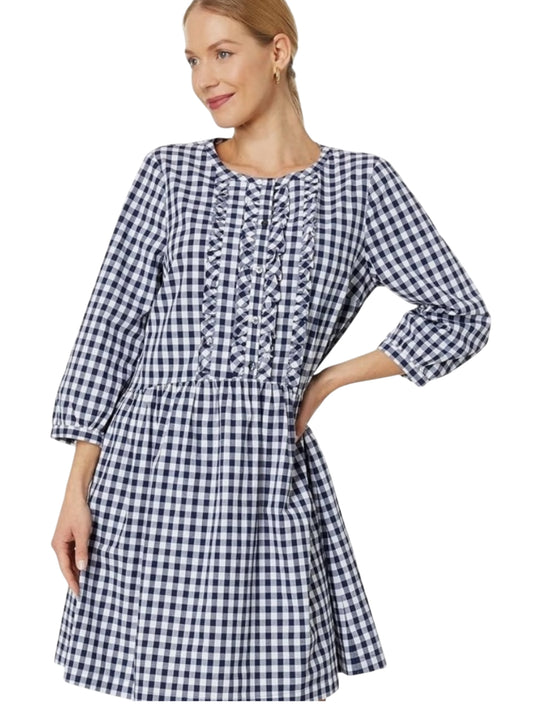 Draper James Navy Gingham Dress (X-Small)