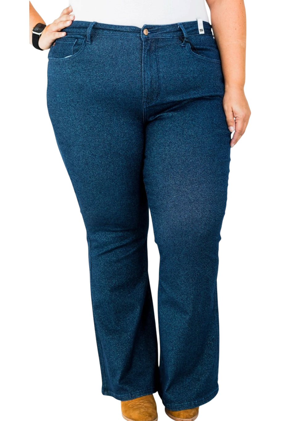 Judy Blue High Waist Flare Jeans Dark Blue Denim (20w)