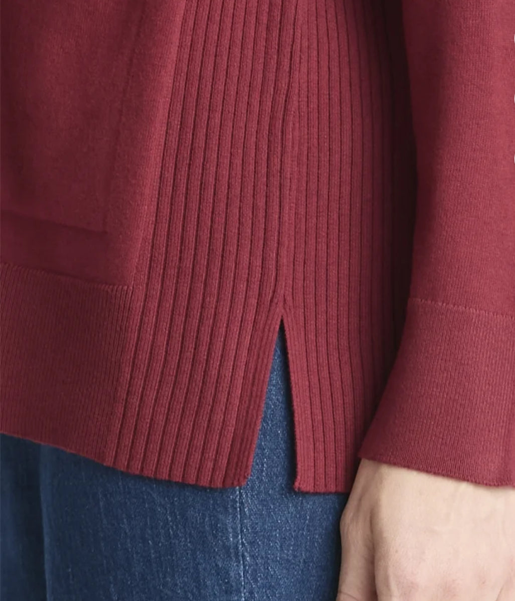 Time and Tru Open Front Burgundy Cardigan (X-Large)