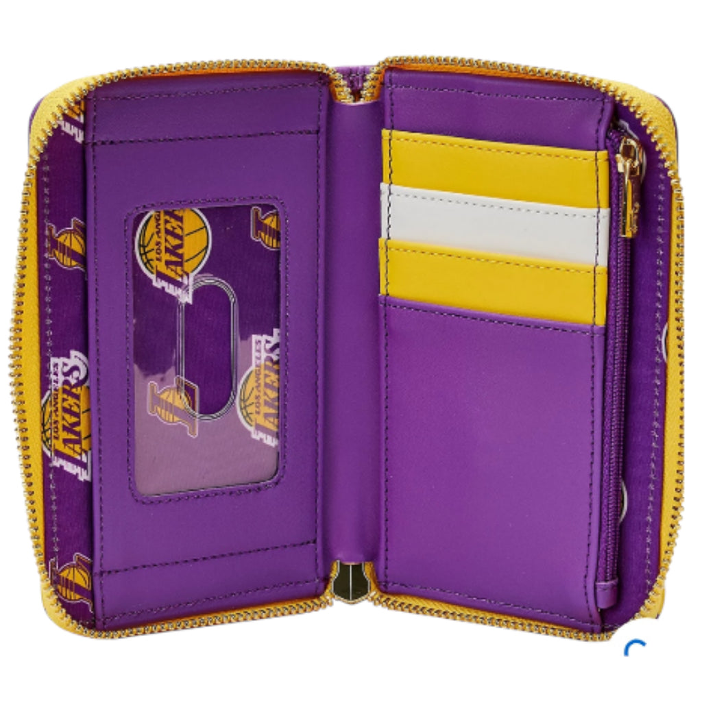Loungefly Los Angeles Lakers Patches Zip-Around Wallet