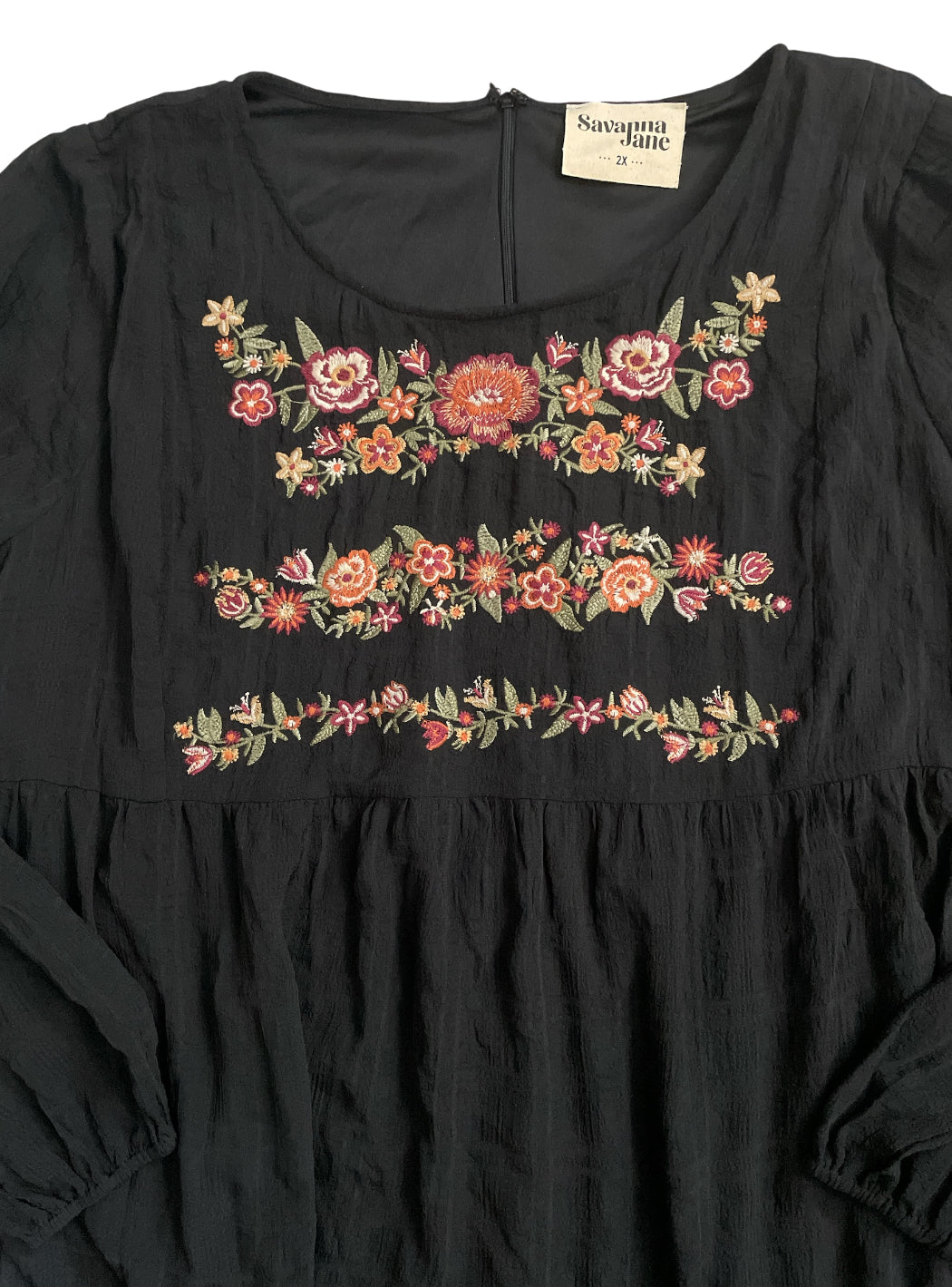 Savanna Jane embroidered babydoll dress (2x)