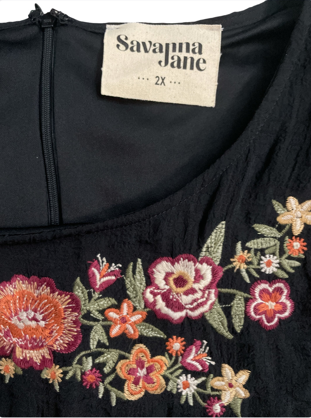 Savanna Jane embroidered babydoll dress (2x)
